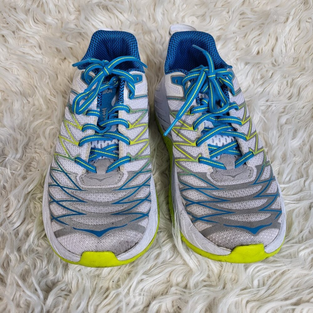 Hoka One One Clayton 2 White / Acid Running Shoes - Women's 8.5 - Picture 2 of 9